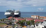 Cruise ships docked at the port of St Georges, Grenada