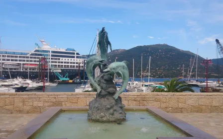 cruise ship docked at the port of Propriano, Corsica