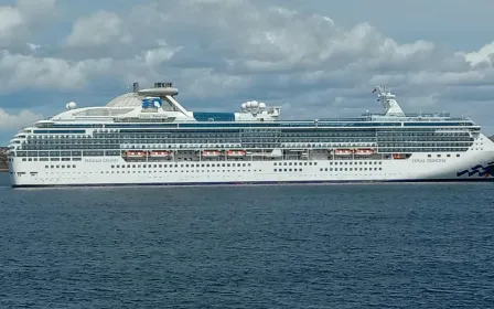 Coral Princess cruise ship sailing from homeport
