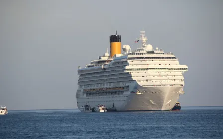 Costa Fortuna cruise ship sailing to homeport