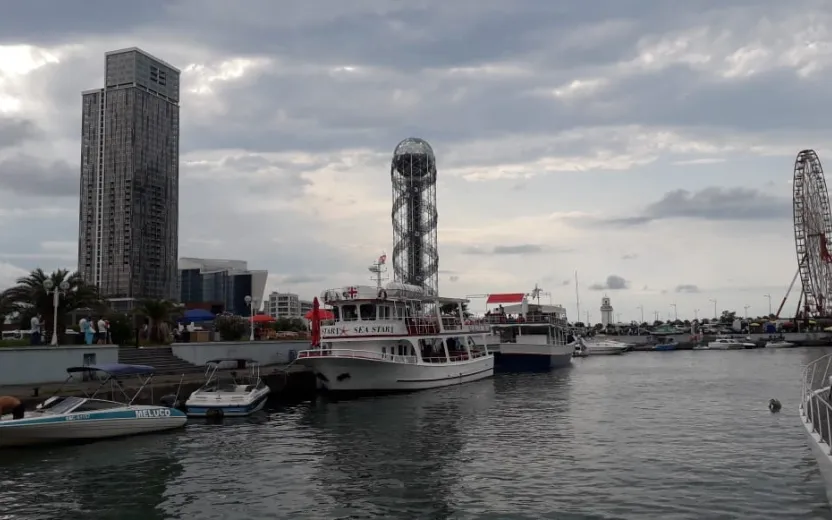 Cruise ship docked at the port of Batumi, Georgia