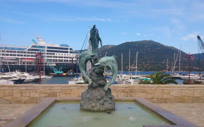 cruise ship docked at the port of Propriano, Corsica