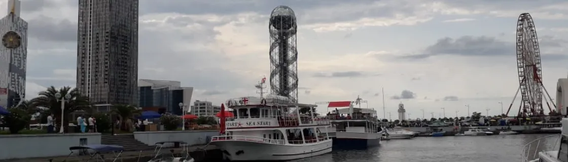 Cruise ship docked at the port of Batumi, Georgia