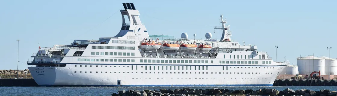 Cruise ship docked at the port of Bunbury, Australia