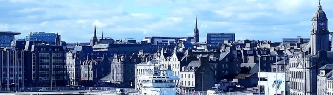 Cruise ship in the port of Aberdeen