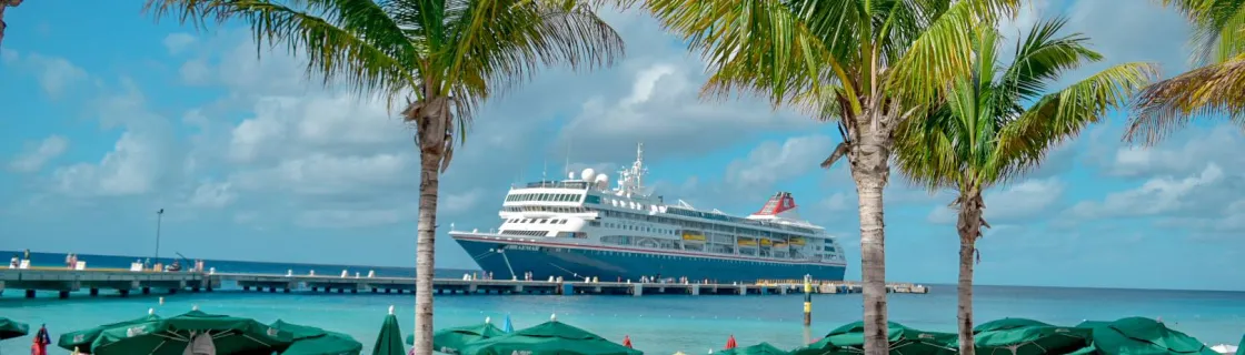 Cruise ship docked at the port of Grand Turk, Turks and Caicos