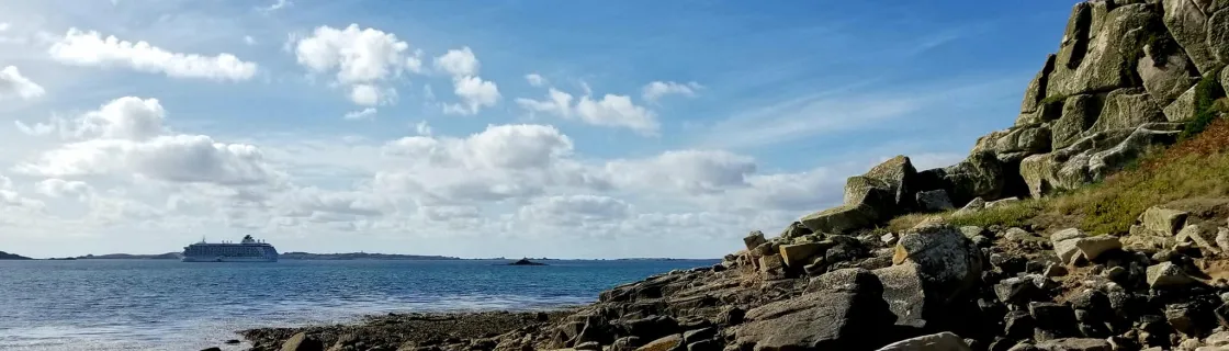  Isles of Scilly cruise ship at anchor