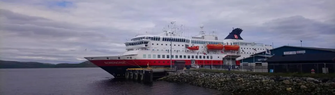 Cruise ship docked at the port of Kirkenes, Norway