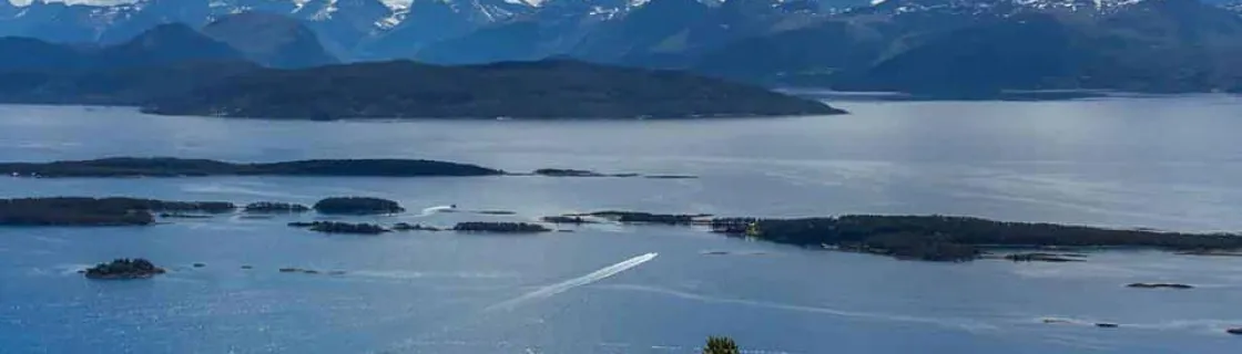 Cruise ship docked at the port of Molde, Norway