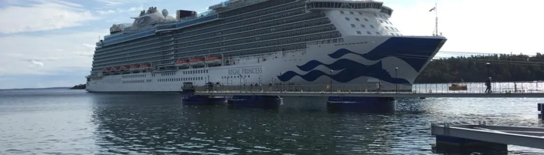 Cruise ship docked at the port of Nynashamn, Sweden