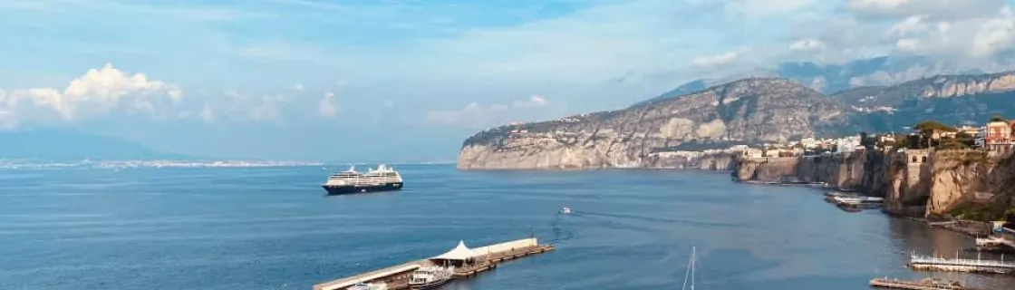 cruise ship at port of Sorrento, Italy