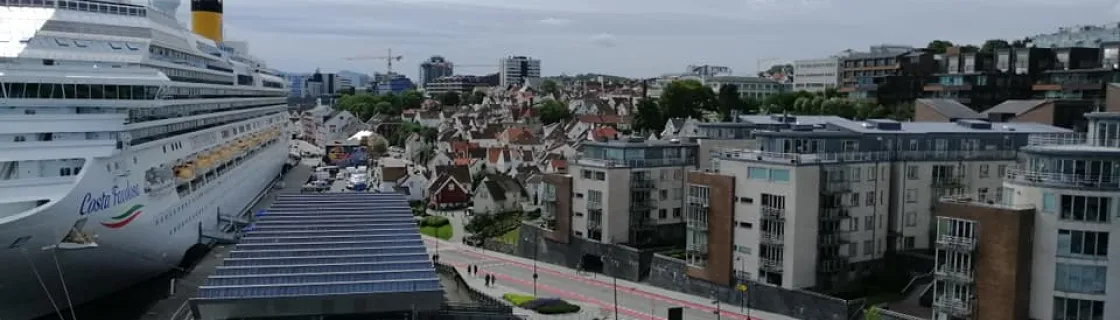 Cruise ship docked at the port of Stavanger, Norway