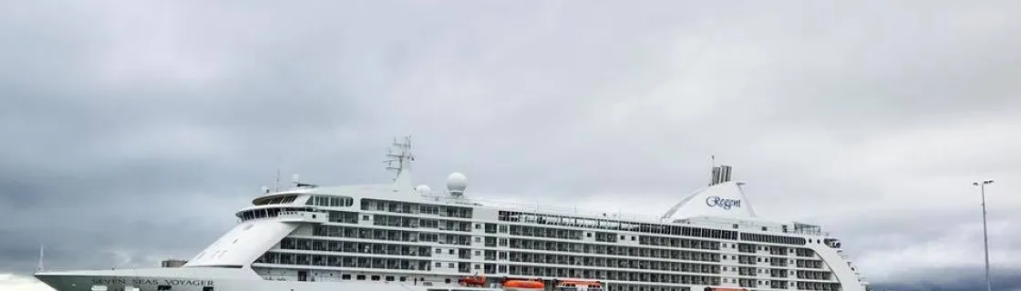 cruise ship docked at the port of Townsville, Australia