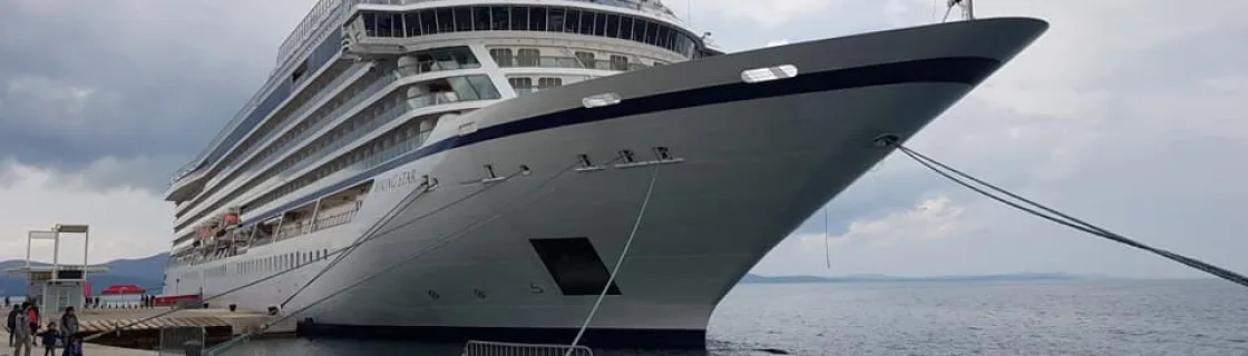 Viking cruise ship docked at the port of Zadar, Croatia
