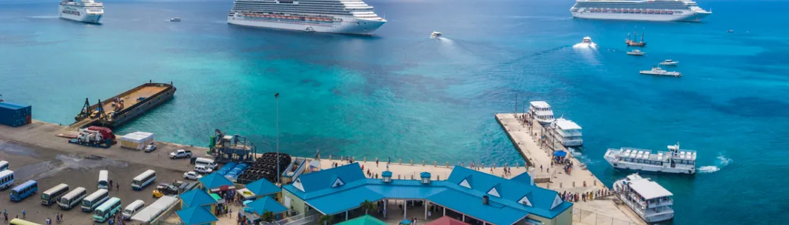 Cruise ships arriving at Georgetown Grand Cayman Island